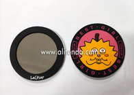 Promotional pvc silicone mini makeup mirror custom advertising gifts small cartoon cute animal mirror wholesale