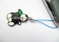 PVC rubber environmental cartoon dolls duck animal shape phone accessories pendants custom