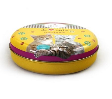 China Seamless Round Cat Food Metal Container supplier