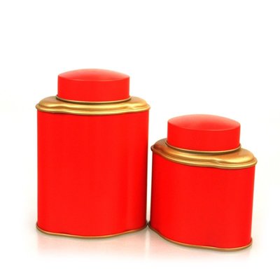 China Antique Tea Metal Tins with Double Lids supplier