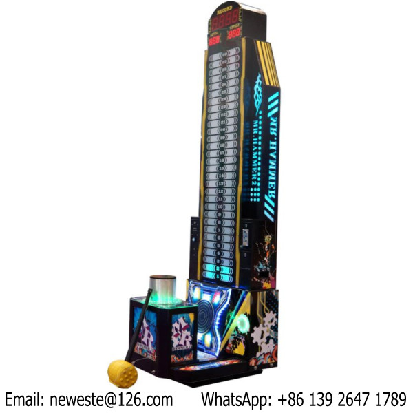 Testing Strength Coin Operated Electronic Hammer Hitting Redemption Tickets Game Machines