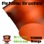 Matte Metallic Brushed Vinyl Wrapping Film - Matte Metallic Brushed Orange