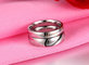 Gold-color Wedding Bands Ring for Women Men Jewelry 6mm Stainless Steel Engagement Ring US Size 5 to 13