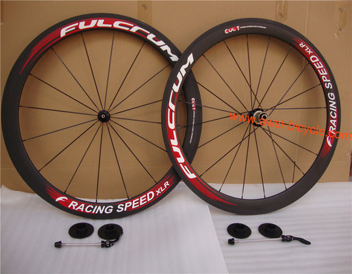 1Sets of carbon clincher wheelset 50MM bicycle wheels 700c with decal road bike wheelset 3K weave