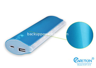 China 18650 Li-ion Blue Backup Emergency Gift Power Bank for Cellphone / Tablet PC supplier