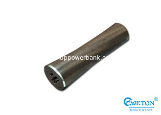 China Universal Cylinder Wood Power Bank 3000mAh , Li-ion Power Bank For Tablet PC supplier