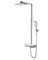 AT-H005 luxury #304 SS Ating thermostatic shower sets rectangle top Shower with hand shower water outlet supplier