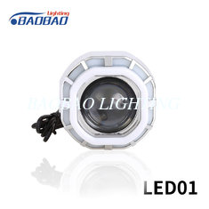 China LED01 Double angel eye without fan motorcycle led headlight projector lens supplier