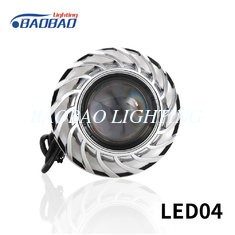 China LED04 Double angel eye without fan motorcycle led headlight projector lens supplier