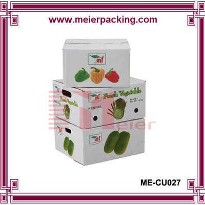 China Custom E F Flute Corrugated Box For Fruits,Corrugated Packaging Box ME-CU028 supplier