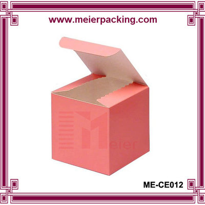 China Custom printed cube paper candle packaging box ME-CE012 supplier