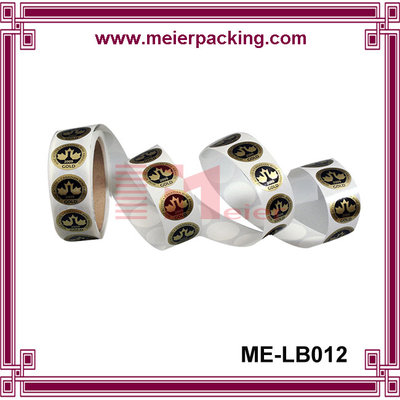 China Custom printing matt lamination round roll labels, custom packaging logo sticker ME-LB012 supplier