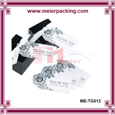 China Custom Favor Tag/Wedding Thank You Tag/Jewelry Gift Hangtag with Ribbon ME-TG012 supplier
