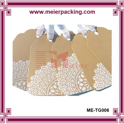 China Kraft Paper hang tags custom printing Clothing swing tag/Paper Gift Tag/Clothing Hangtag  ME-TG006 supplier