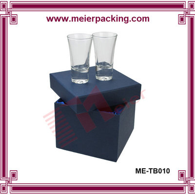 China Square Paper Beer Cup Box/Tea cup paper gift box/COLOR BOX FOR GLASS CUP  ME-TB010 supplier