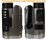 Portable Lighting Rechargeable,hand crank flashlight monocular Mobile Phone Chargers