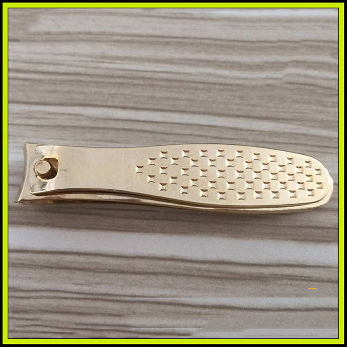 JY-ZD-08021 Brushed Stainless Steel Gold Plated Nail Clipper Toe Cutting Machine Manicure Kit