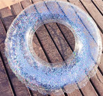 2023 colorful PVC Inflatable glitter Swimming Ring