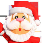3ML Festival hot sale red inflatable Santa Claus 3d model