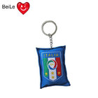 Chinese-made samll 0.18mmPVC material  Football team badge inflatable souvenir key ring
