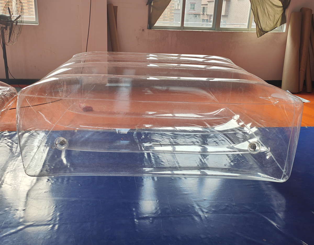 beile custom quality PVC inflatable transparent mattress bbl mattress