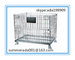 Steel warehouse storage wire cages with wheels