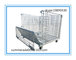 Collapsible rigid metal wire mesh warehouse steel containers