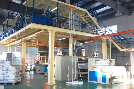 Single Beam PP Spunbond Non Woven Fabric Production Line 1600-3200mm width High output