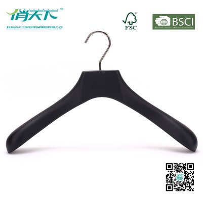 China Betterall Luxury Black Wooden Coat Hanger with Metal Hook supplier