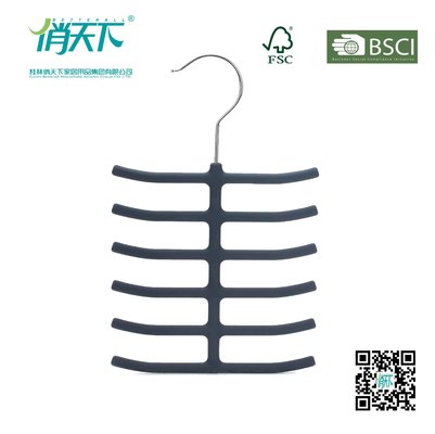 China Betterall Fish Bone Tie Hanger Black Velvet Clothes Hangers Wholesale supplier