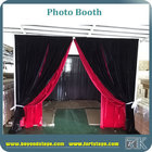 RK 10x10ft portable photo booth with black and red curtain drapes hot sale for event and wedding
