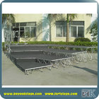 Portable stage with aluminum risers movable for choral stage platform for indoor or outdoor performance events