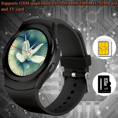 China Samsung Shape MTK2502C 1.3-Inch 240 x 240 Pixels High Definition IPS Round-shaped Screen Smart Watch Phone supplier