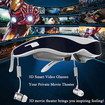 China China Manufacturer 98&quot; Virtual Reality 1080P Virtual Screen Display 3D Video Glasses with AV IN HDMI supplier