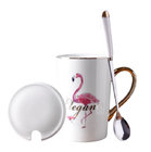 Supplying from stock High Quality Ceramic Porcelain Flamingos Coffee Mugs Wholesales