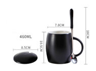 Supplying from Stock Barrel Shaped Drum Shape Ceramic Mug with Spoon and Lid
