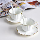 antique arabic white bar tea cups and saucers set coffee ceramic espresso vintage custom eco hotel restaurant logo
