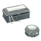 Handmade Necklace Jewelry Box Silver Trinket Box for Girls,Jewelry Case,Jewelry Box Antique,Jewelry Box Tiffany