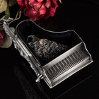 Clamshell Zinc Alloy Piano cute trinket box by nickel plating Co Velvet Lower for friendship gifts