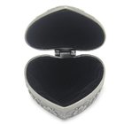 Luxyry Zinc Alloy Heart trinket box by nickel plating Co Velvet Lower for 21st birthday gifts
