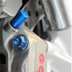 Titanium alloy screws BOLT GR5 TC4 DIN6921 M8 x 25 flange head for bike bule color