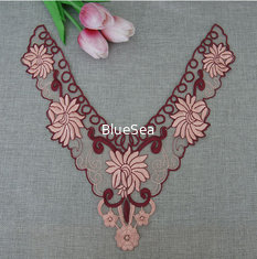 China 100%Polyester  Embroidery  Pajams Collar Lace   Mesh Based Necklace Decoration supplier