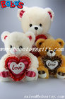 2014 Hot Sale 12" Corporate gift Brown Stuffed Teddy Bear With Heart Pillow