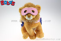 Plush Lion Toys Custom Stuffed Lion With 2 Color Eye patch and Printing Logo Cloak