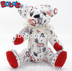10" Customized Made Stuffed Bear Toys be made in Fashion Printing Fabric