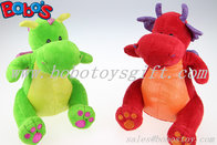 New Design Fanshion Gifts Stuffed Green Dinosaur Animals With Purple Shiny Wings
