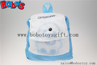11.8"Blue and White Children Backpack Has a Pattern of Bear Bos-1232/30cm