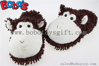Indoor Shoes Plush Stuffed Animals Puce Monkey Men/Women Comfort Slippers