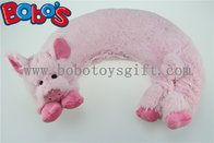 Microwave Heated Plush Pig Neck Pillow Filled with Flaxseeds and Larender