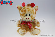 Wholesale Price Plush Giraffe Cuddly Stuffed Toy with Lips Ribbon